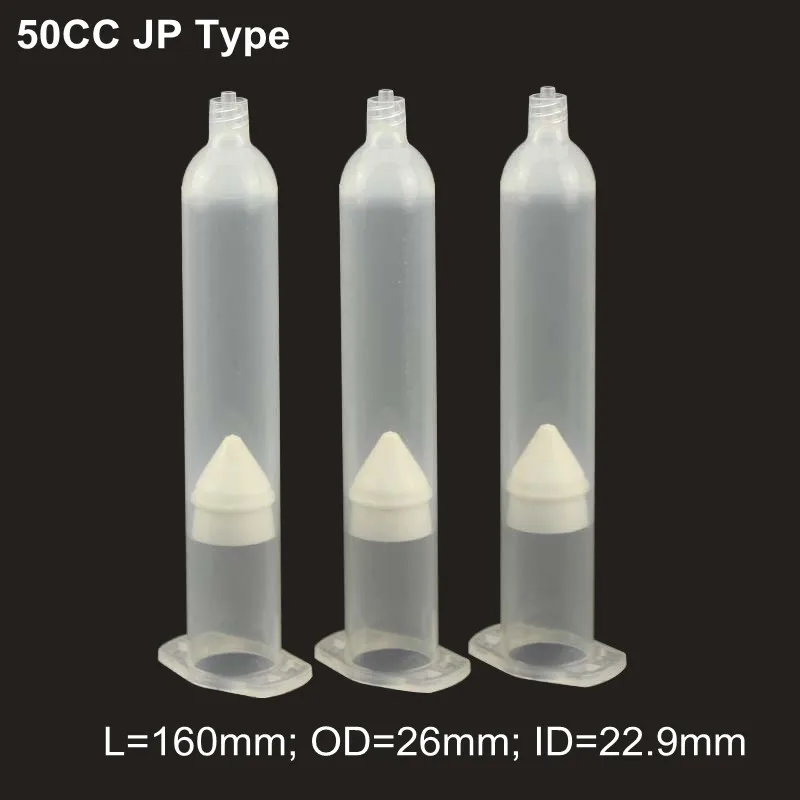 JP Type 5CC 10CC 30CC 50CC Transparent Plastic Liquid Glue Dispensing Syringes Cylinder