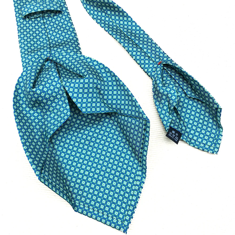 Wholesale Italian Silk Print Mens Handmade 7 Fold Neckties Buy 7 Fold