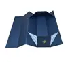 luxury matte navy blue cardboard Creative Foldable magnetic gift single bottle glass wine box for beverages packaging