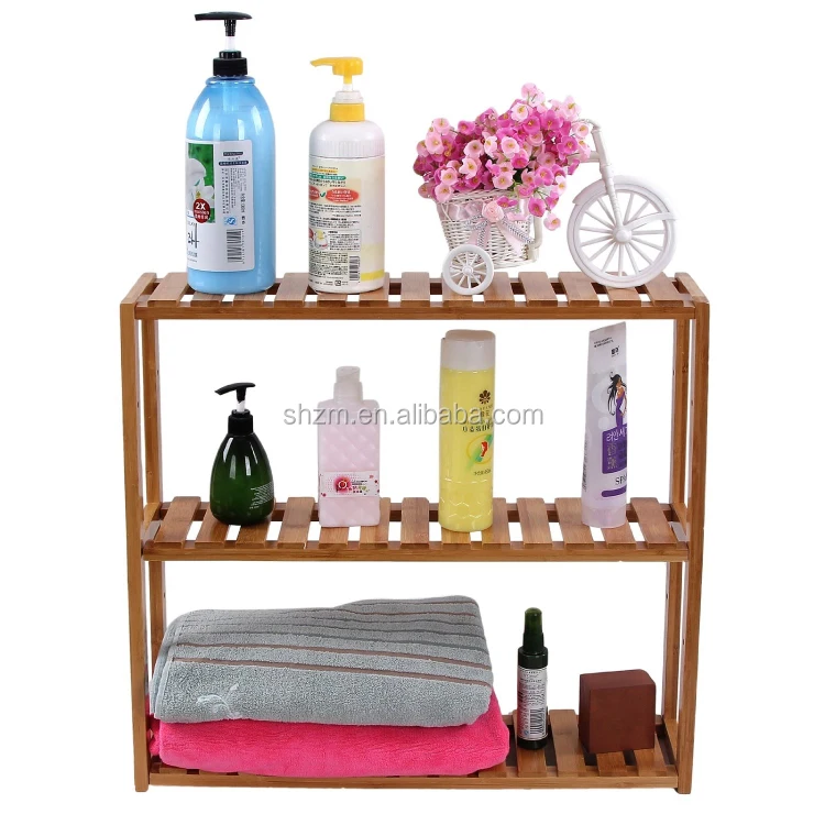 Wholesale 3 Tier Adjustable Bamboo Wall Rack Shelf Bathroom Holder Organizer For Book Flower Shoe Kitchen Spice Natural Color Buy Kamar Mandi Organizer Kamar Mandi Sudut Rak Buku Bambu Rak Display Product On Alibaba Com