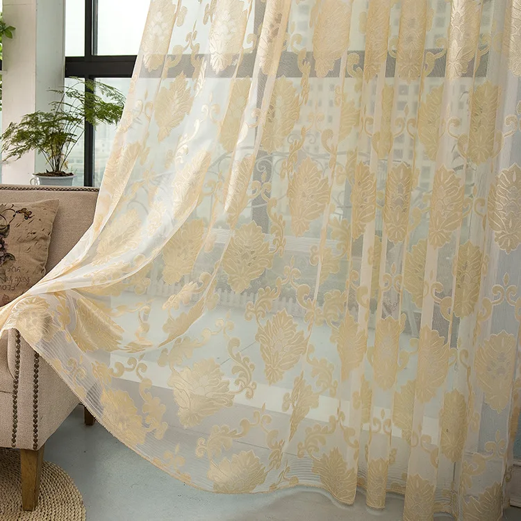 Luxury Jacquard Embroidered Voile Sheer Fabric For Window Curtain - Buy  Embroidered Sheer Voile Curtain Fabric,Sheer Fabric For Curtain,Voile Fabric  For Curtain Product on Alibaba.com