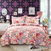 Hot sale design home garden elegant floral printed cotton patchwork bedspread set summer quilt