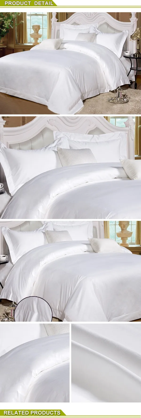 Ensemble De Literie Hotel 4Pcs Soft King Egyptian Cotton Double Bedding Set For Sales