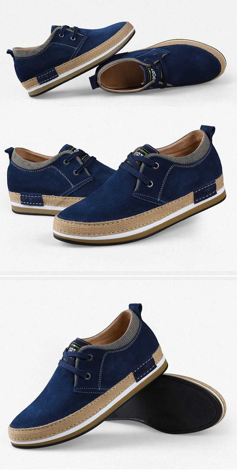 European Business Casual Shoes Sneakers Suede Leather Shoes For Men ...