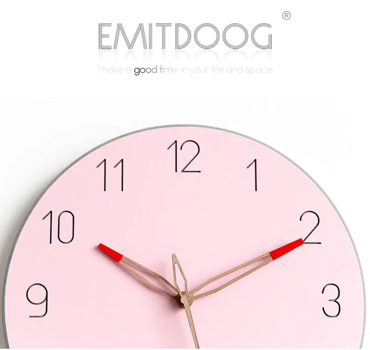 Emitdoog 12" Round Digital Wall Clock Machine Quartz Clock Movements