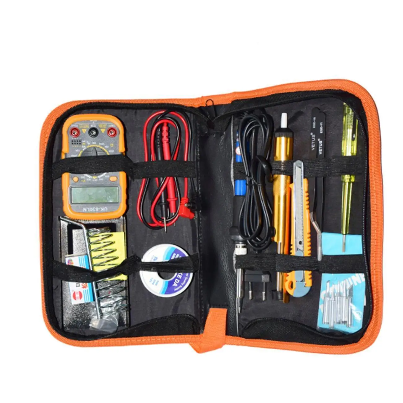 60W Soldering Iron Kit Electric Welding Tool Set Solder Pump Gun 110V 220V Case
