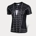 Super Hero Thin Spider Man Venom Shirt 3D Cutting UV Resist Breathable Sports T shirt Lycra