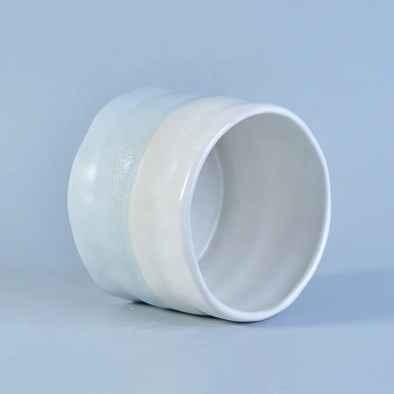Unique glaze irregular ceramic tealight candle vessel candle containers home decorative use