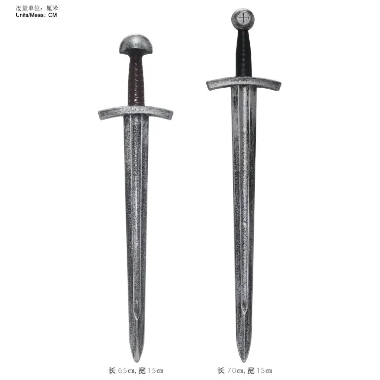 Wholesale Plastic Antique Sword Halloween Cosplay Weapons Medieval