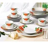 supply good quality dinnerware sets storage luxury ceramic porcelain dinner set