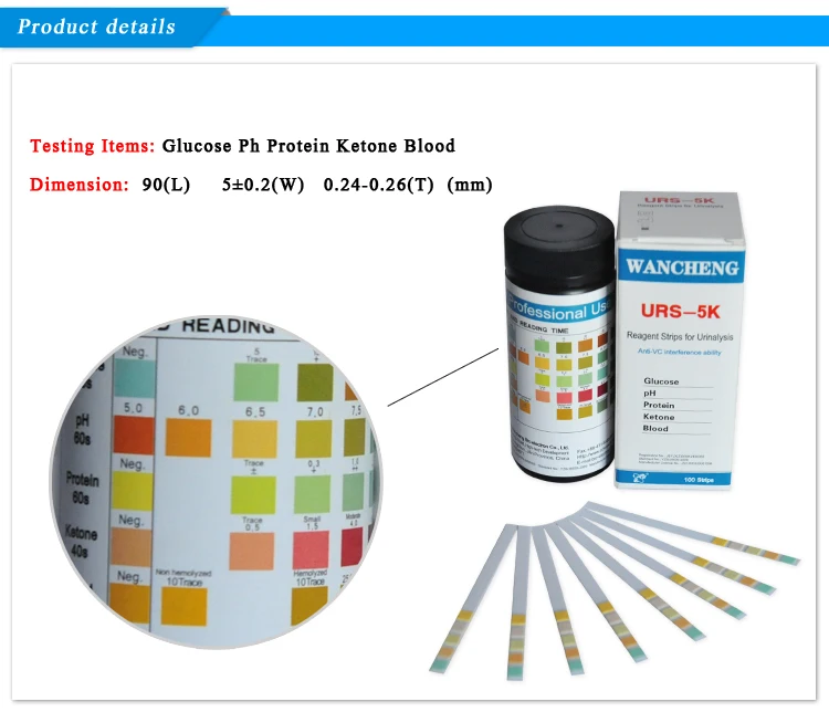 Home Test Urine Reagent Test Kit 5 Parameter Urs5k Fda,Ce Buy Urine