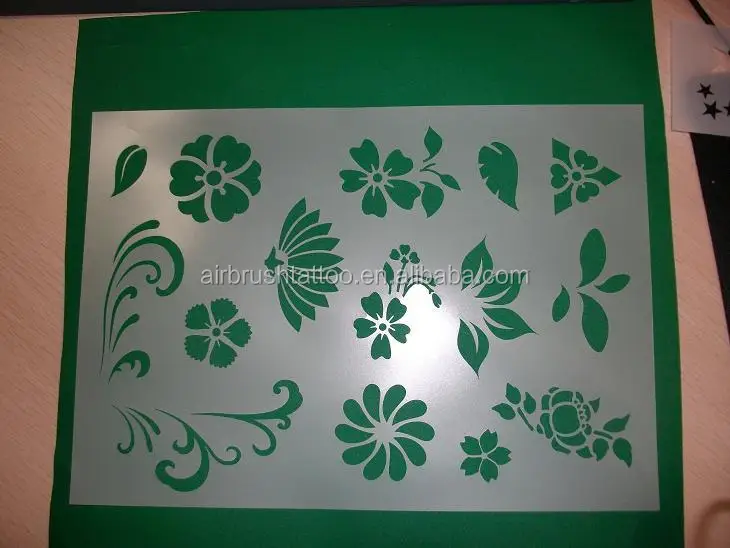 Reusable Customer Plastic Spray Hair Tattoo Stencil Buy Hair Stencil