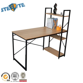 Adult Metal Computer Desk Study Writing Table With Book Rack