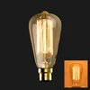 230V B22 Vintage Old Fashion Edison Style ST64 Bulb 40W Retro Squirrel Cage Tungsten Filament Amber Glass Antique Lamp
