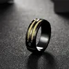 TGR093 Stainless Steel Gold Wire Ring Designs, Wholesale Jewelry Black Rings For Men