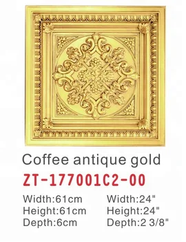 Artistic Antique Decorative Acoustic Ceiling Tiles Gold Pu Square Ceiling Tiles Philippines For House Decoration Buy Decorative Acoustic Ceiling