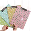 Hot Selling Creative Floral A4 Student Writing File Folder Board Paper Hard Cilp File Folder Clipboard Write Board