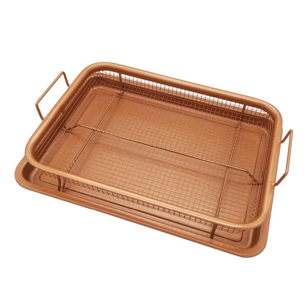 Non Stick Copper Coating Baking Tray With Basket For Oven And Bakeware ...