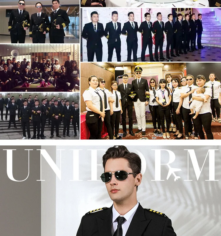 Classical Standard Aviation Pilot Uniform For Men Airline Uniform Suit