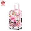 High Quality Custom Design Trolley Luggage Abs,Luggage Case,Flower Hard Suitcase