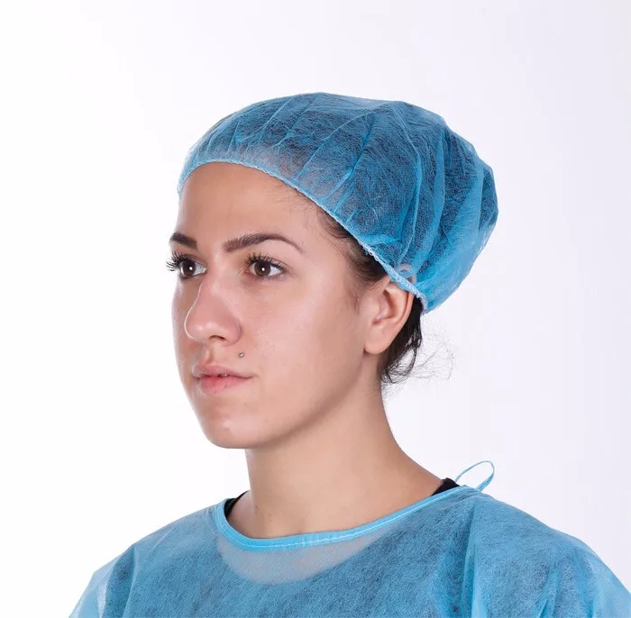 Non Woven Surgeon Bouffant Caps For Doctor With Latex Free - Buy ...