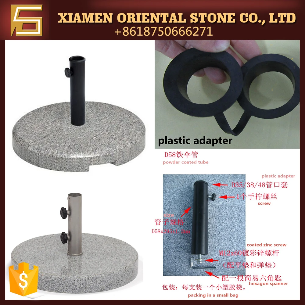 Wholesale Circular Granite Umbrella Base With Wheels Factory Outlet
