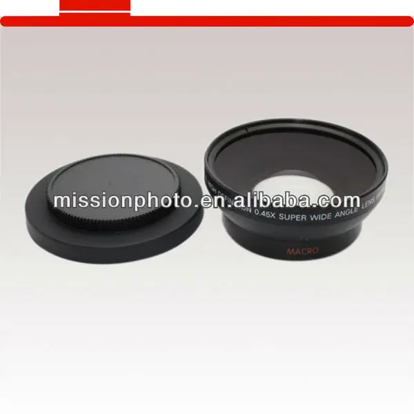 Pmission camera conversion lens of wide angle lens 52mm 0.45x super wide angle lens for Canon Nikon