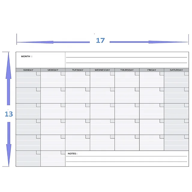 mini calendar pads 2016