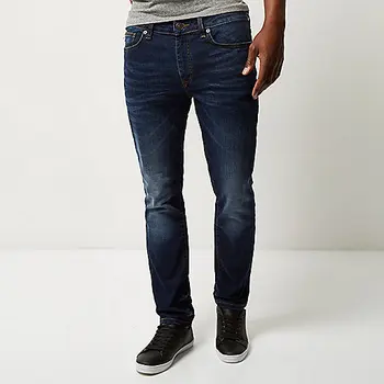 mens dark blue jeans slim