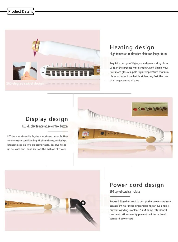 Create Styles Zig Zag Hair Straightener Hair Flat Irons Waves Crimping