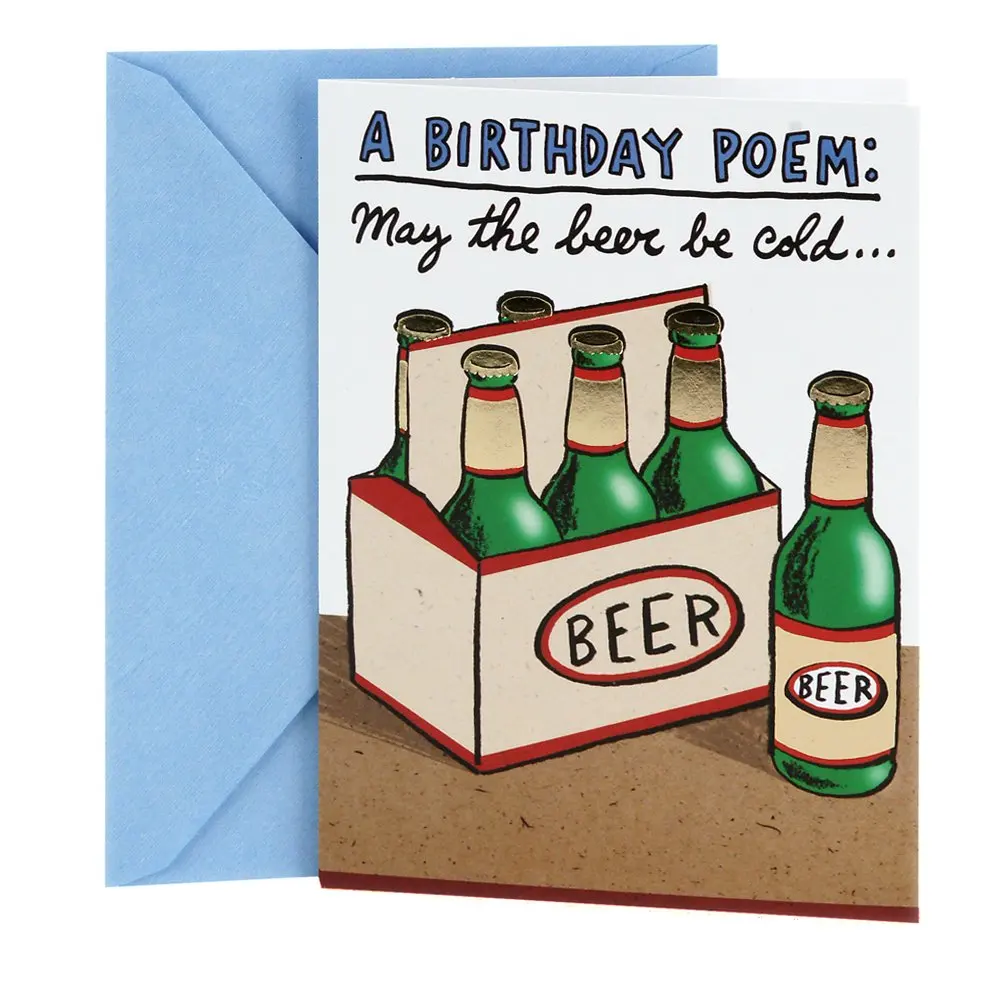 Hallmark Shoebox Funny Humor Birthday Greeting Card (Cold Beers Joke). 