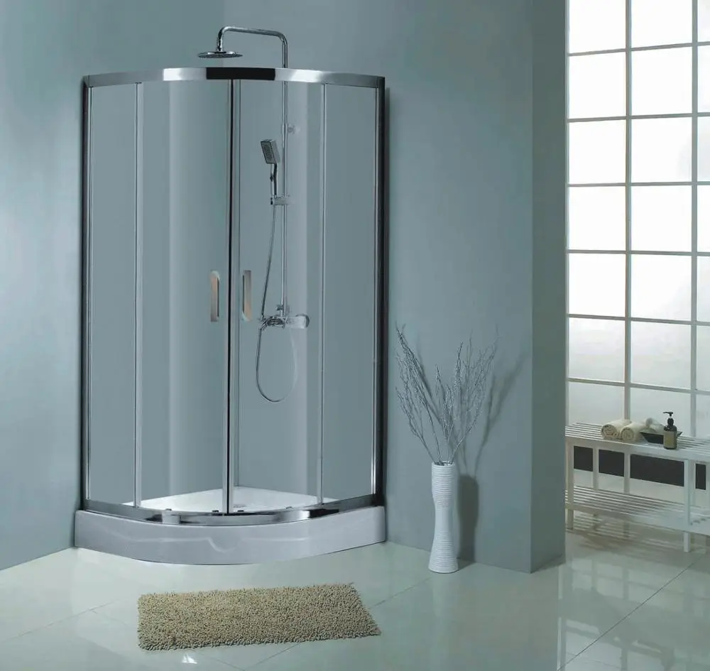 Walk In Shower Cabin With Pivot And Hinge Combine L Shape Shower Bath 