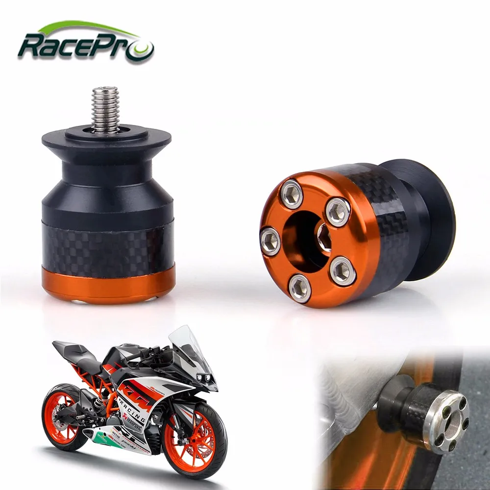 Carbon Fiber Style Universal Bobbin Motorcycle Stand Swingarm Sliders
