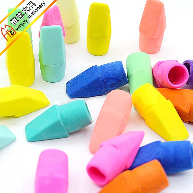 Cheap Pencil Eraser Bullet Shape Cap Eraser Top For School,Office