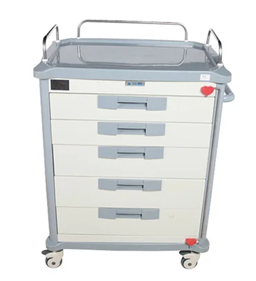 Mobile surgical trolley in hospital medical emergency crash trolley cart