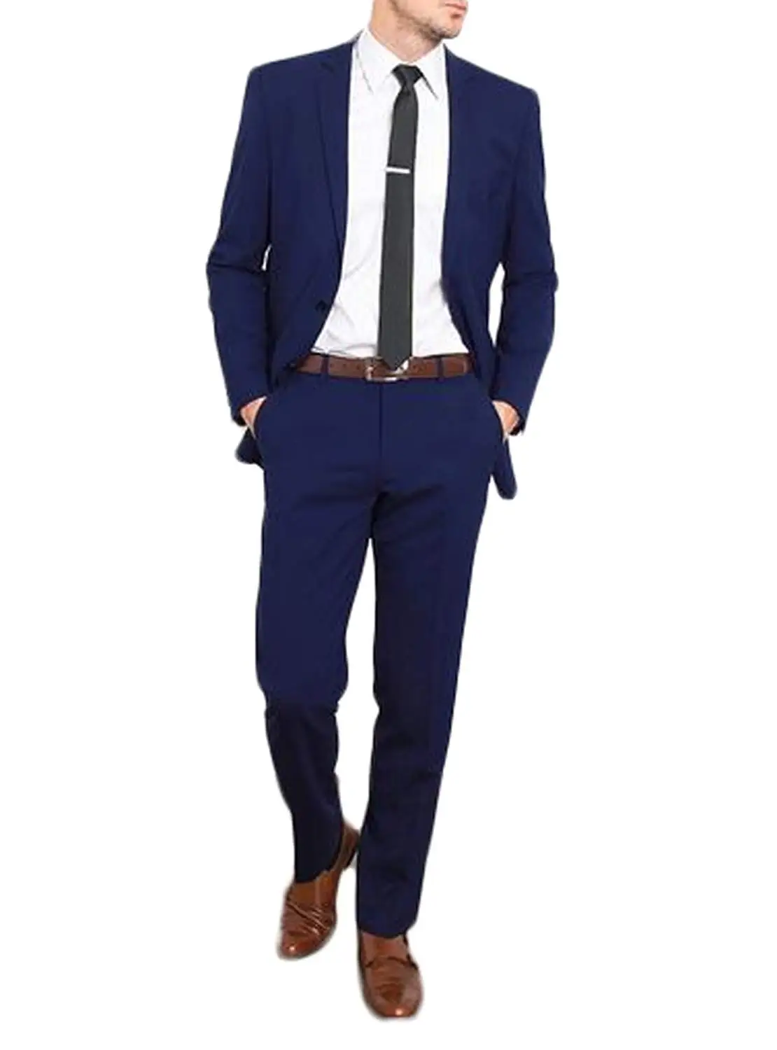 Botong Royal Blue Slim Fit Men Suits Groomsmen Suits 2 Pieces Wedding Suit