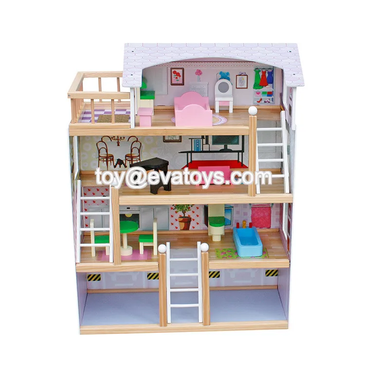 Best Supplies Children Miniature Wooden Doll House Set For Wholesale
