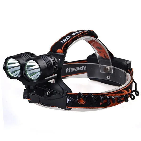 Rechargeable LED Headlamp 2000Lm Zoomable 3 Modes Handsfree Headlamp Waterproof Outdoor Headlamp