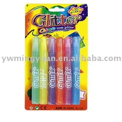 rainbow washable glitter glue adhesive pen