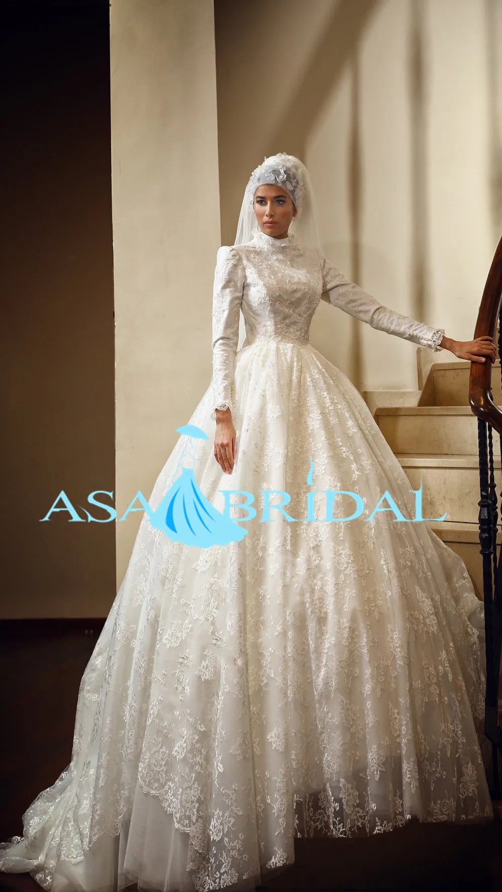 Musl-1889 Gorgeous Bridal Gowns From Dubai Gelinlik Lace Long ...