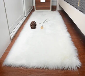 Super Soft Raw Sheepskin Fur Accents Rectangle White Carpet Buy Bedroom Red Carpet Carpets And Rugs Rectangle White Carpet Product On Alibaba Com