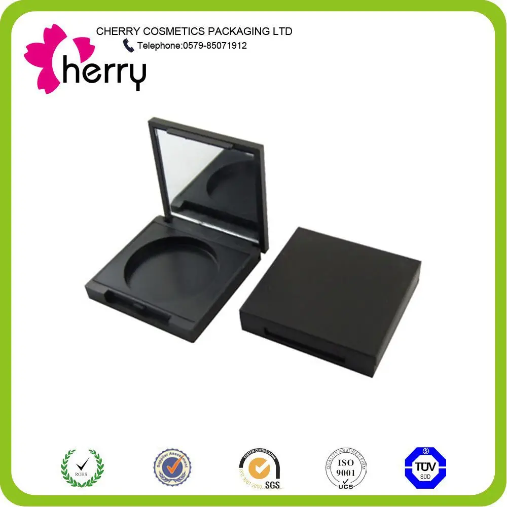 Rectangle Black Eyeshadow Case Packaging Empty Eyeshadow Palette With