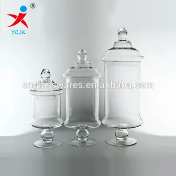 large clear plastic storage jars