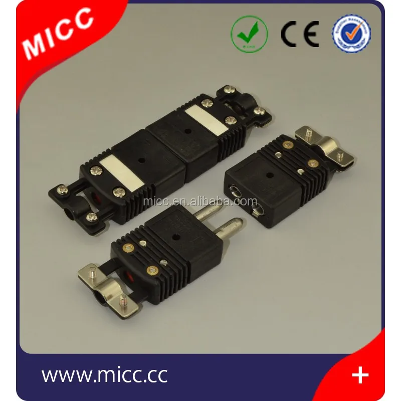 Micc Omega Tipo J Negro Grande Conector Para Termopar Con Pinza Buy Thermocouple Connector,Big