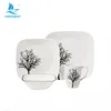 Timber Shadows Square 4 Piece Dinnerware Set