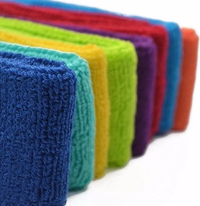 Wholesale Custom Athletic Cotton Sweatband Towelling Terry Cloth