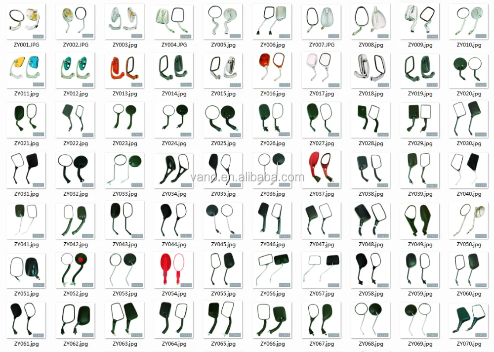 8mm blue ABS motorcycle side rear view mirrors