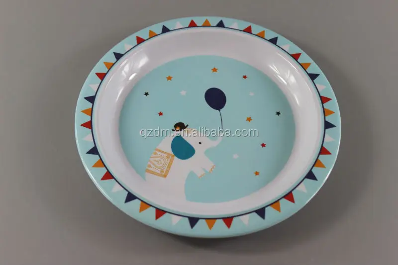 100% Melamine kid's dinner plate , children lunch plate