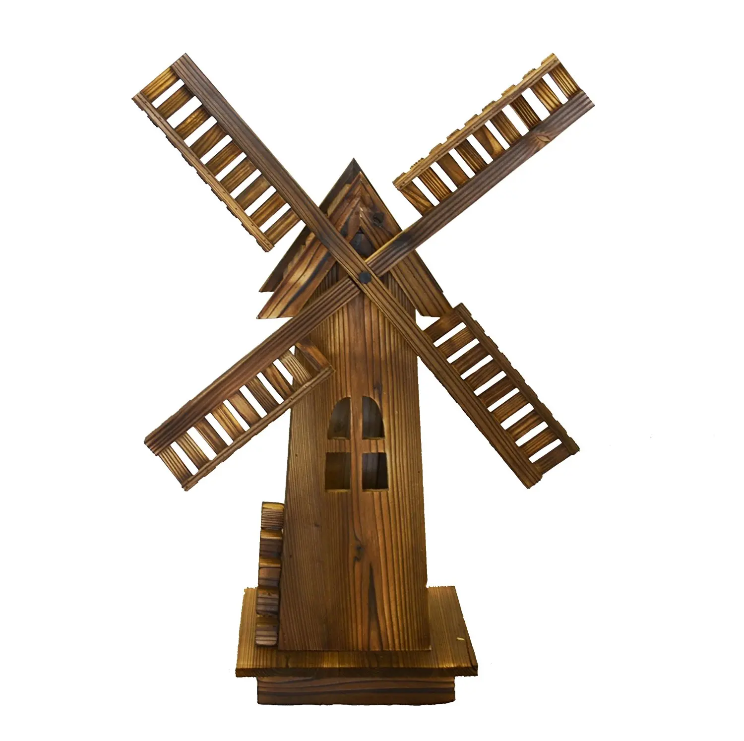 Wooden Dutch Windmill - Classic Old-fashioned Windmill For Garden, Patio Product SKU: PL50015