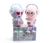 Electric Automatic Bubble Making Machines Emoji Face Bubble Blower Toy for Kids With Light and Music Bubble Gun